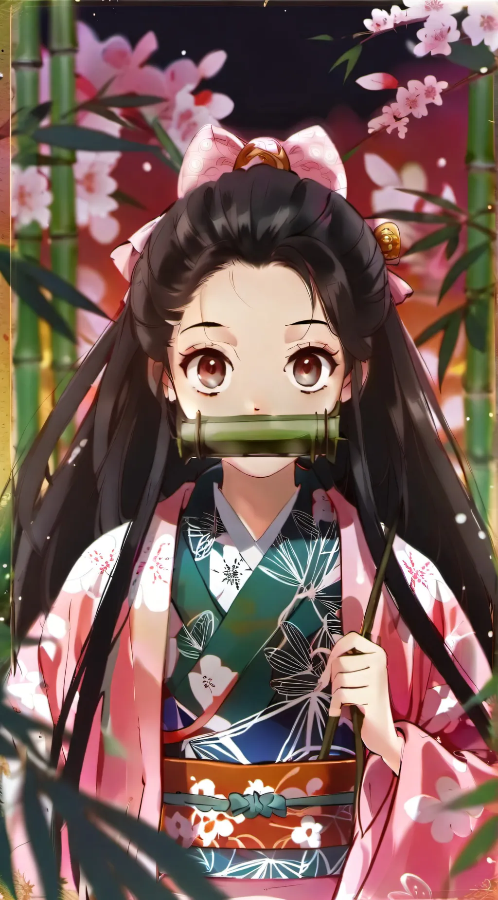 ai character: Demon girl  background