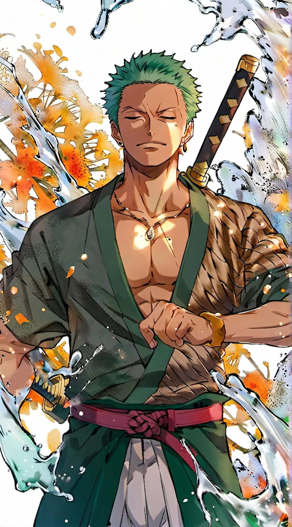 ai character: Zoro background