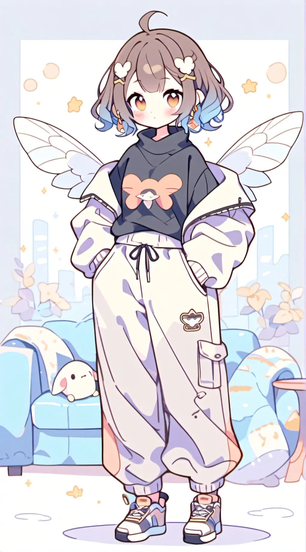 ai character: Mika Junikale background