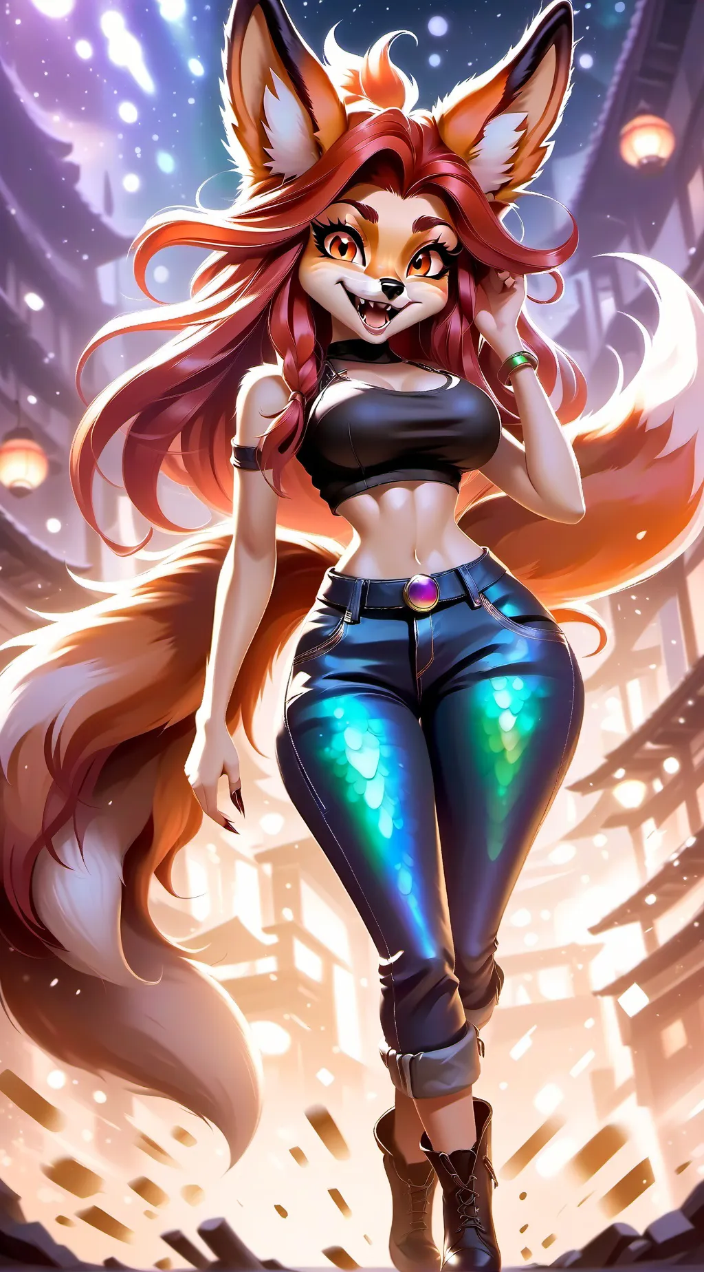 ai character: Foxica Giffens  background