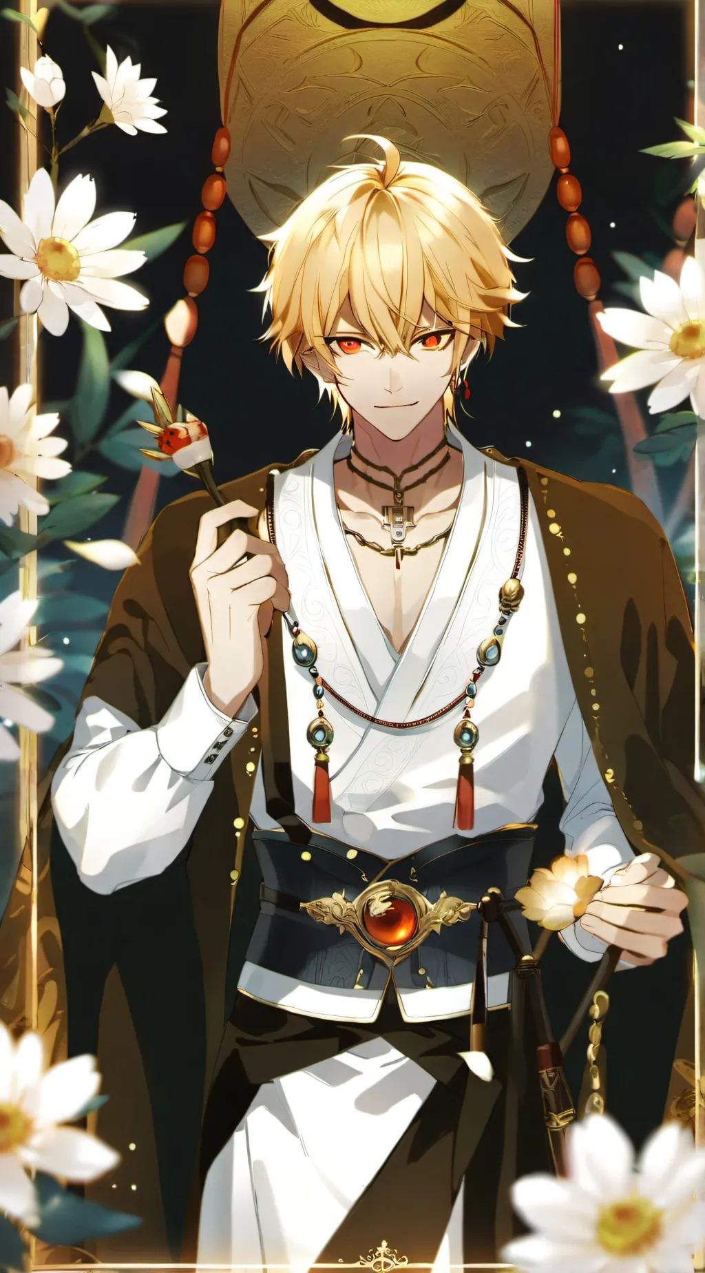 ai character: King Gilgamesh  background