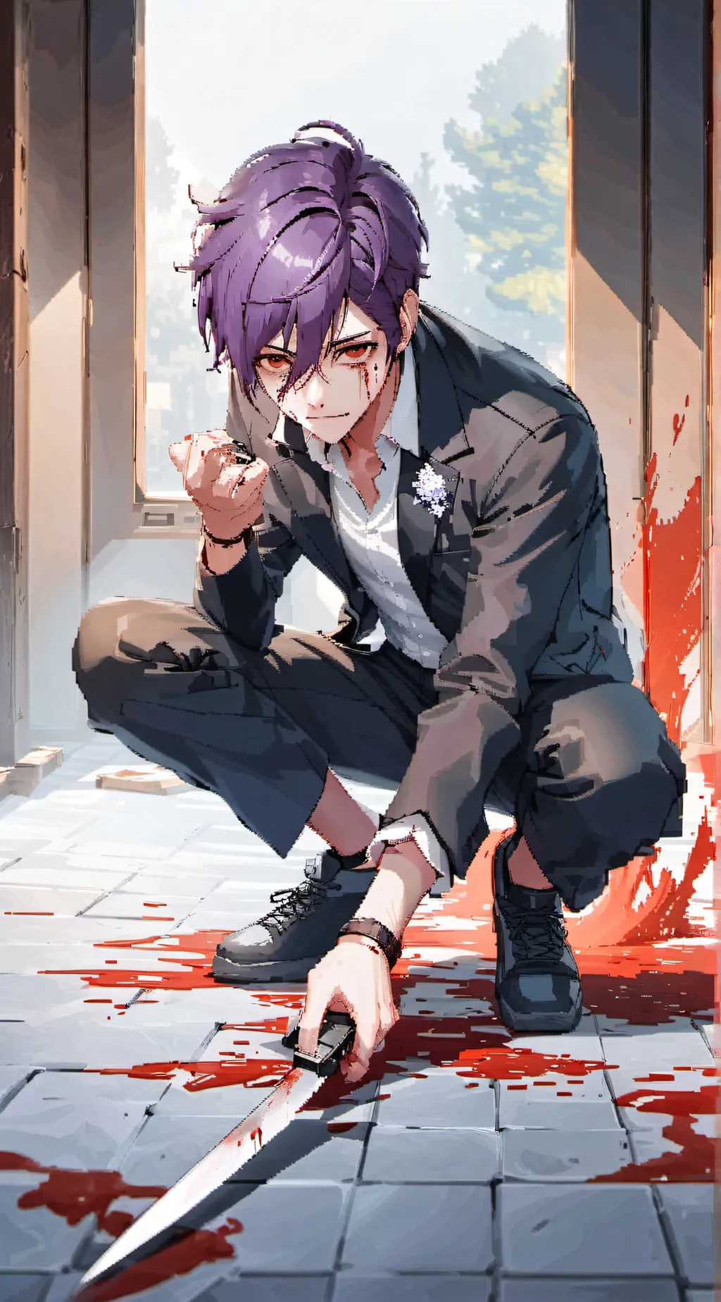 ai character: Purple guy background