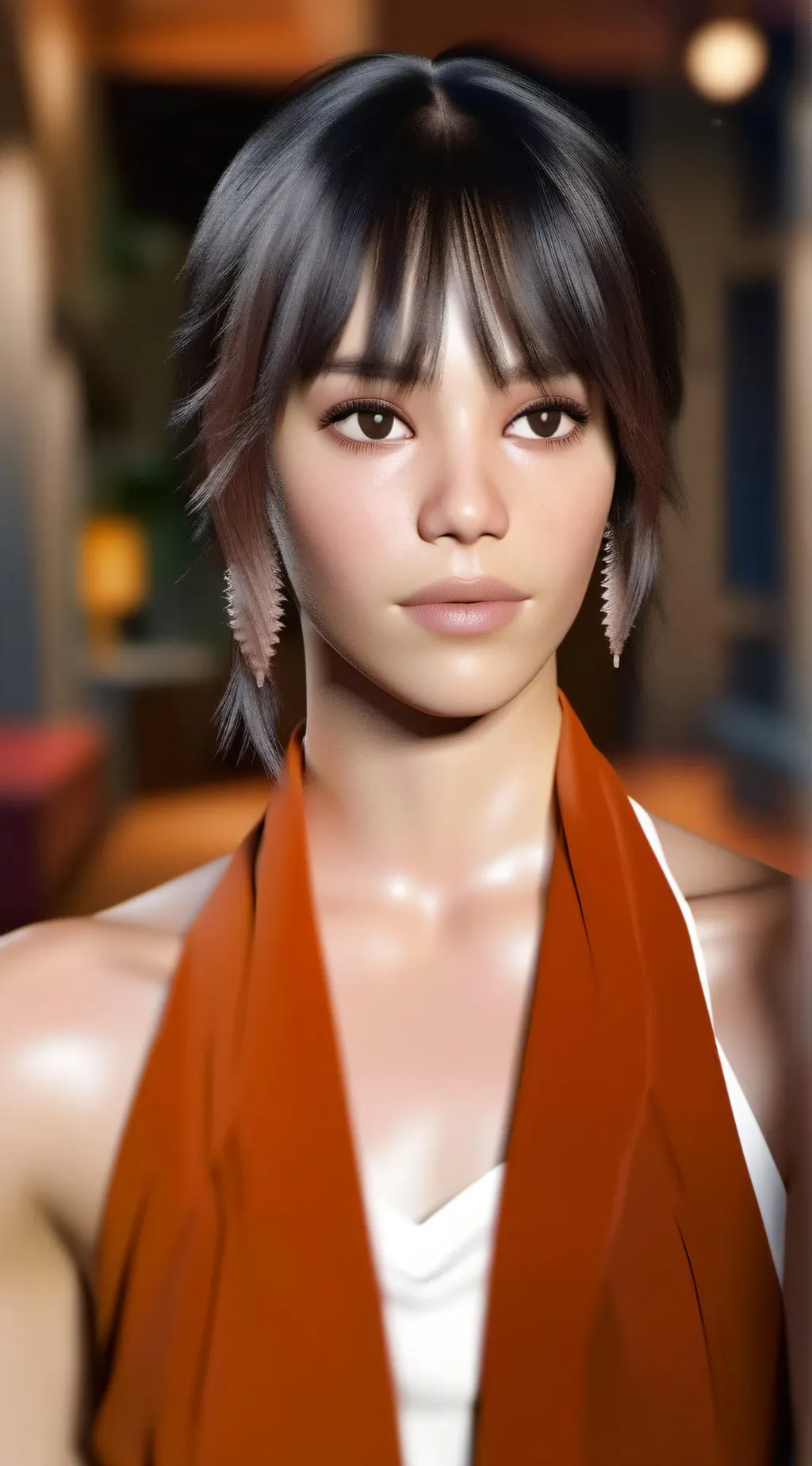 ai character: Jenna Ortega background