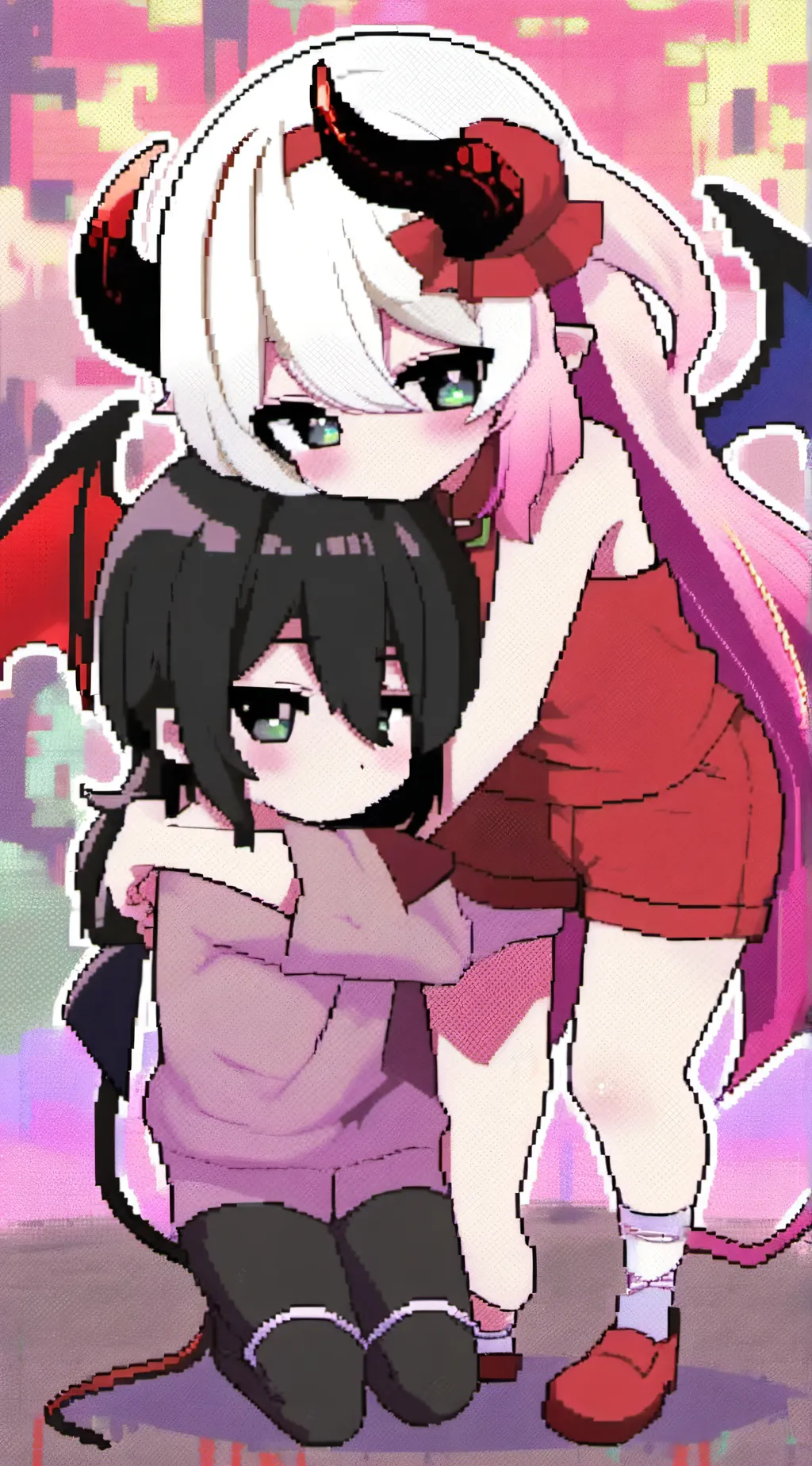 ai character: Kat & Lilo background