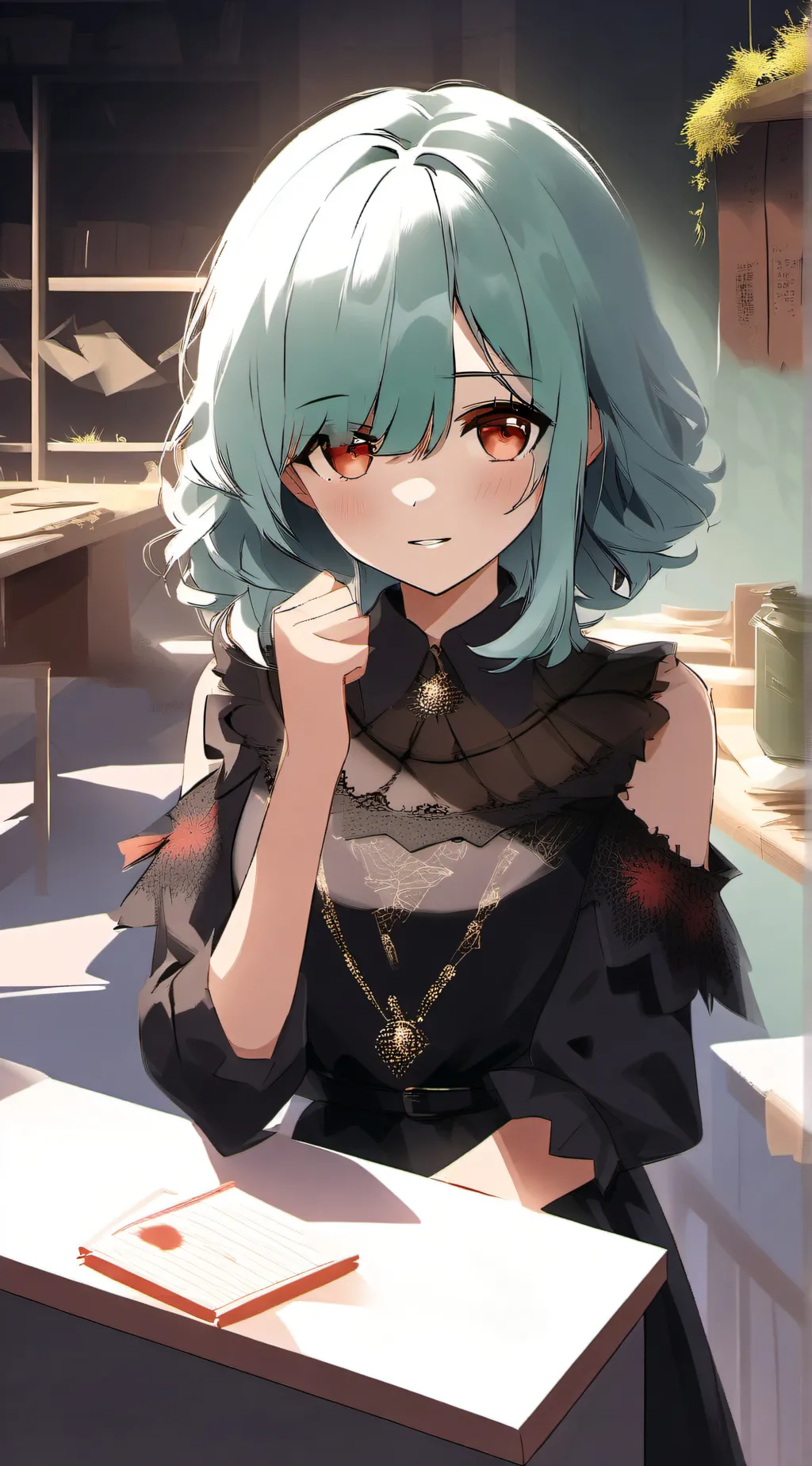 ai character: Infected female  background