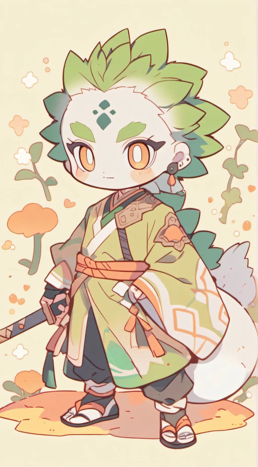 ai character: demon slayer  background