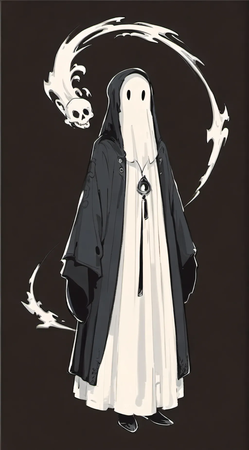 ai character: ghost background