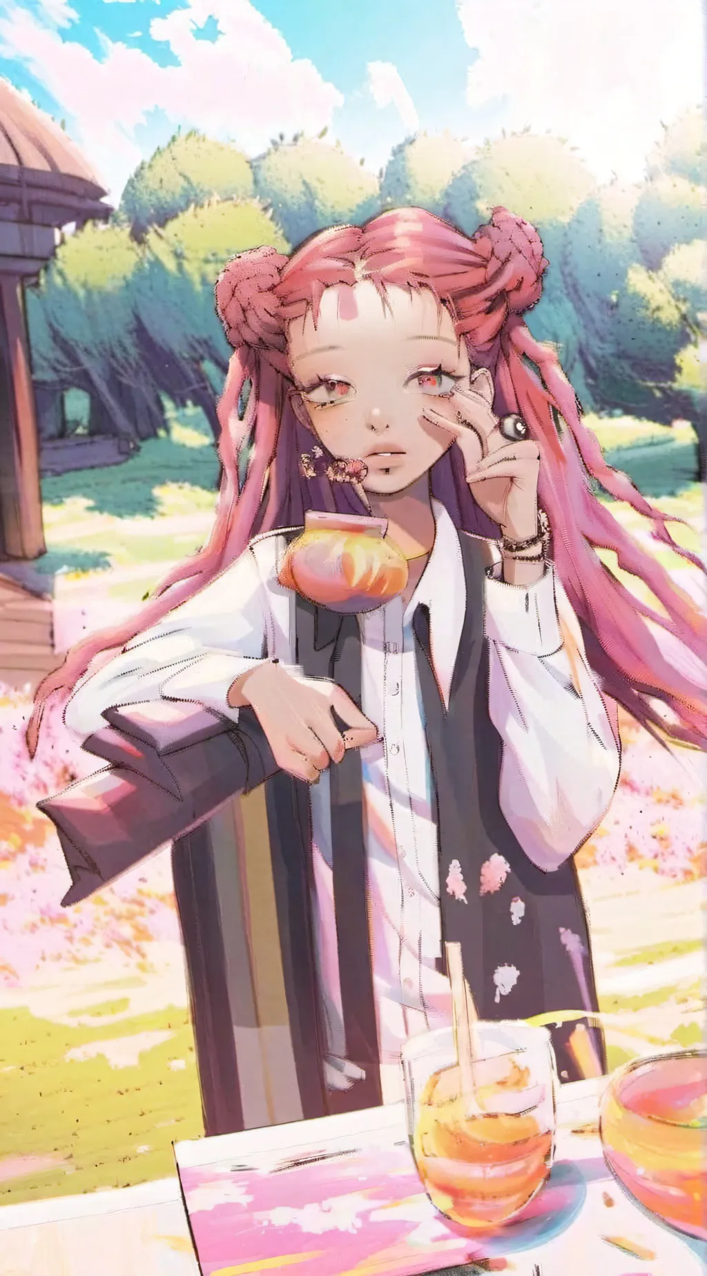 ai character: Nia✨🤪 background