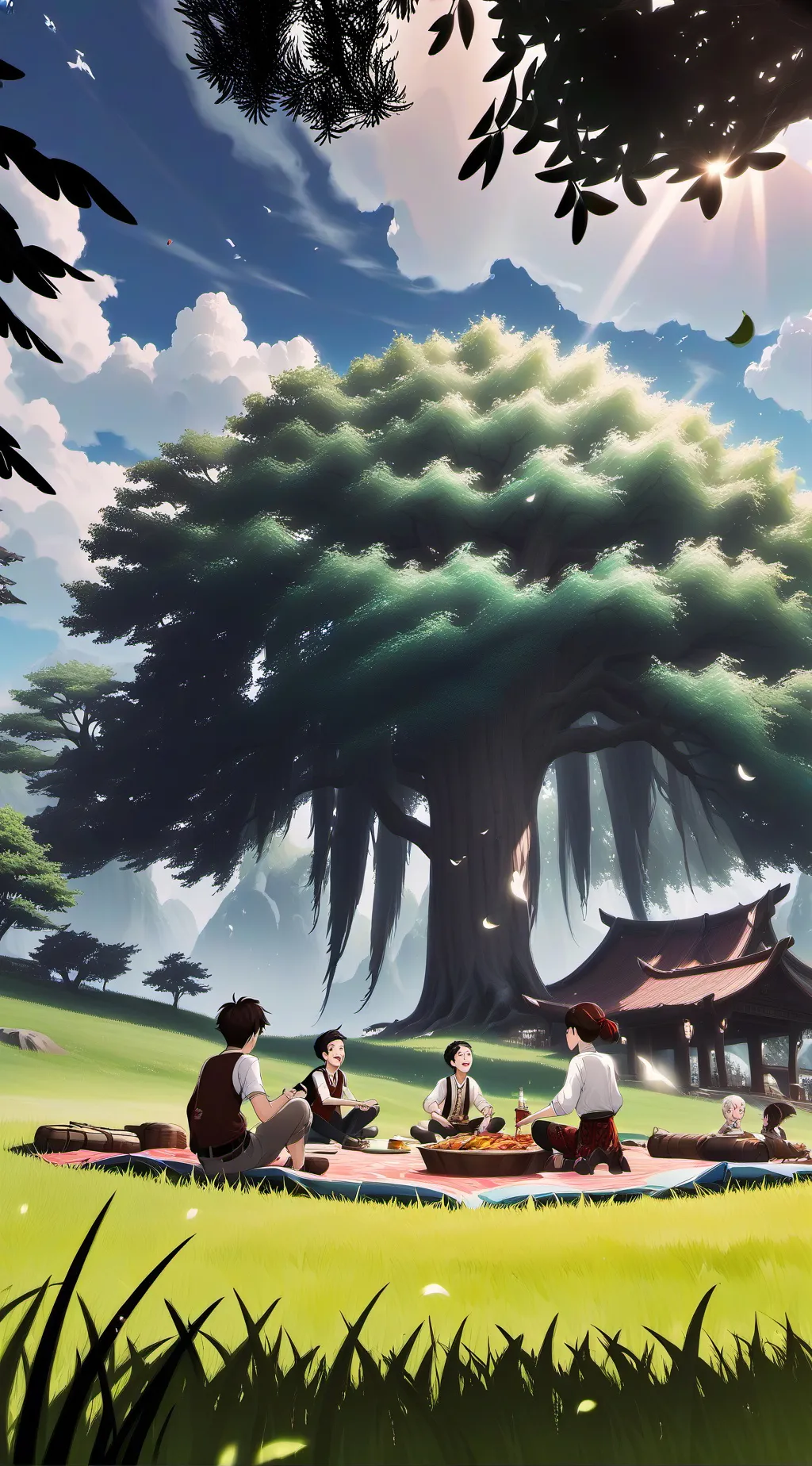 ai character: Grass background