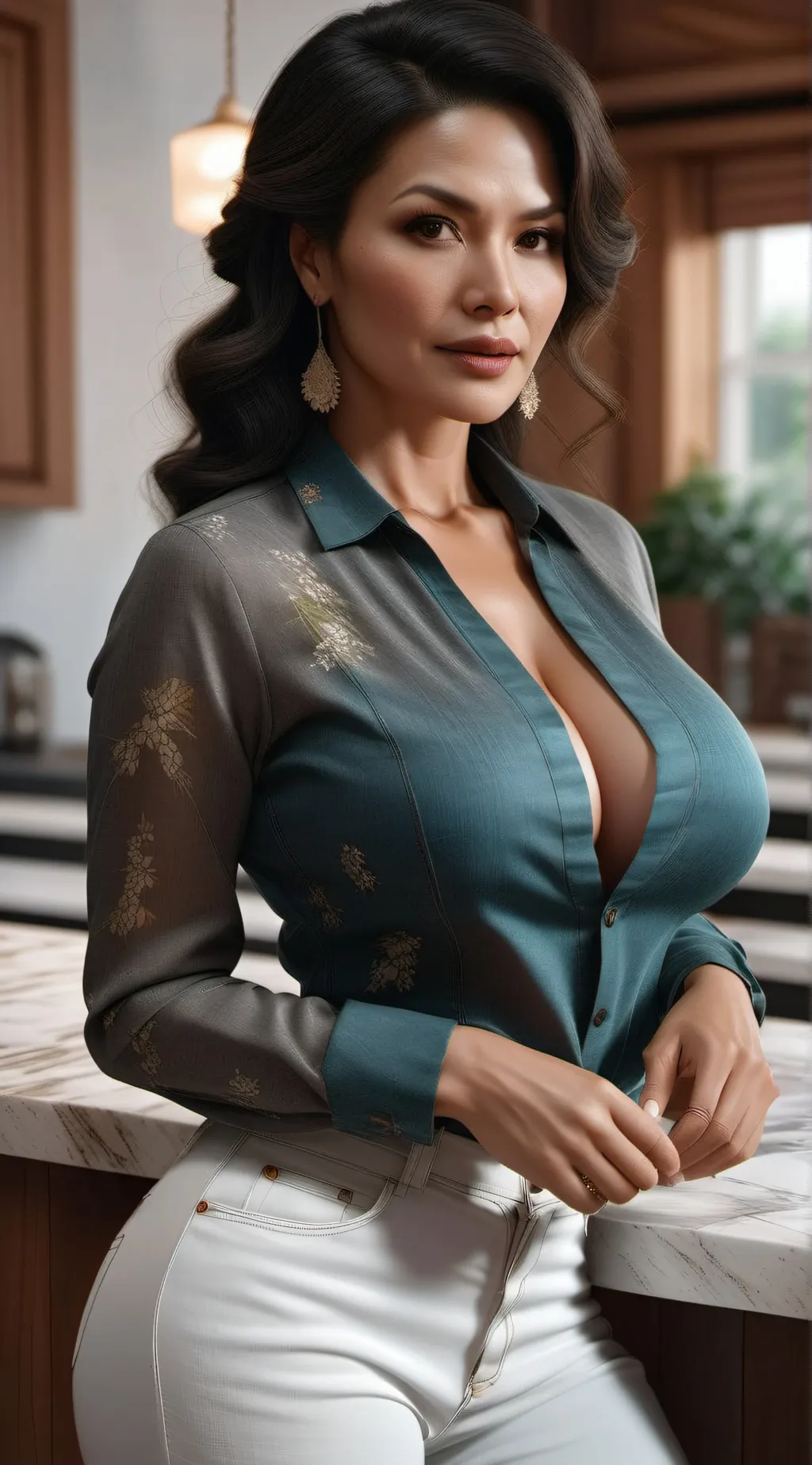 ai character: Amber background