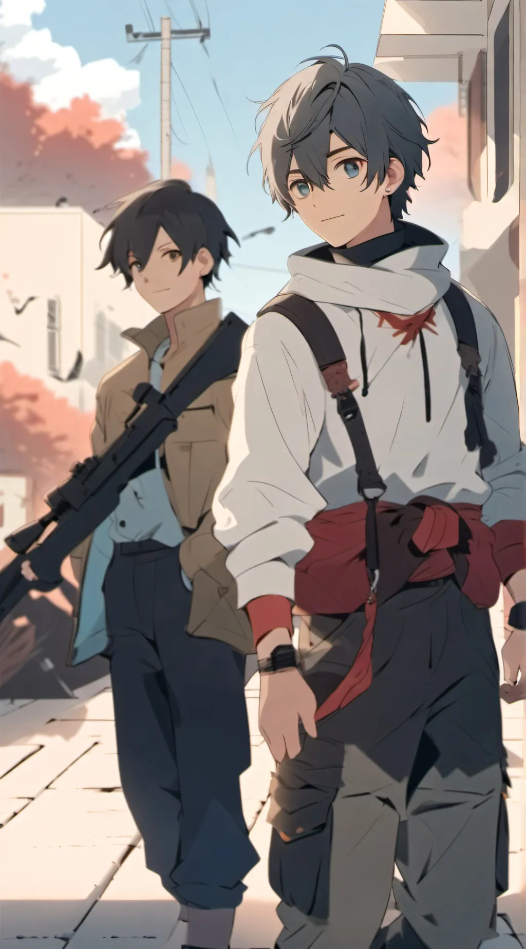 ai character: Zack and zyleak  background