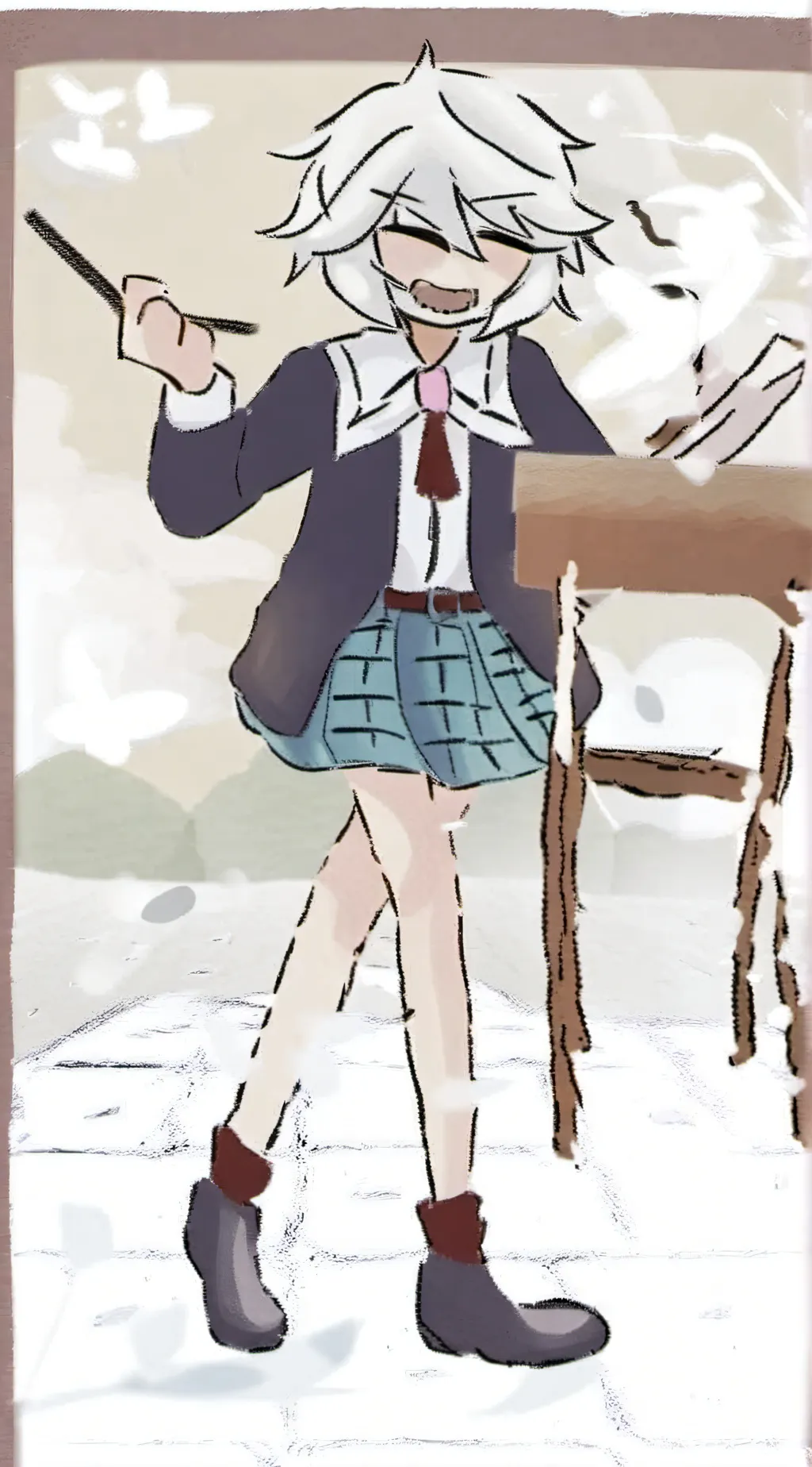 ai character: Ms straw💝￼ background