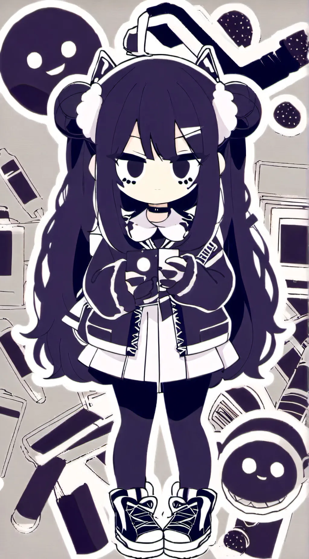 ai character: miss circle  background