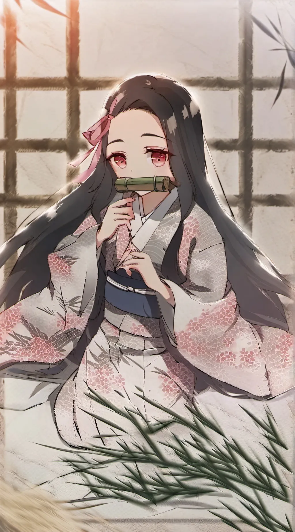 ai character: Nezuko Kamado  background