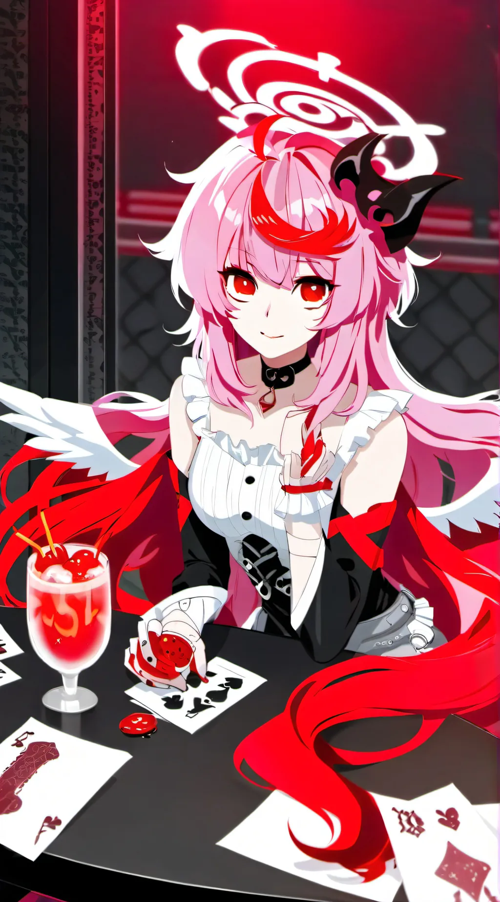 ai character: HH, but Heaven background