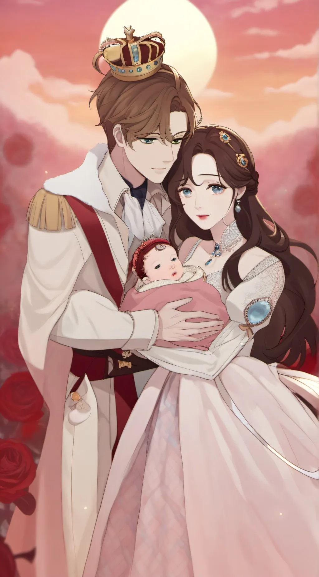 ai character: King and queen background