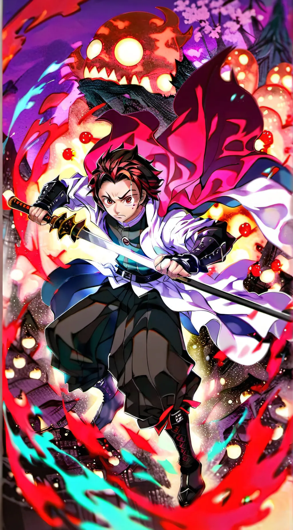 ai character: Demon slayer background