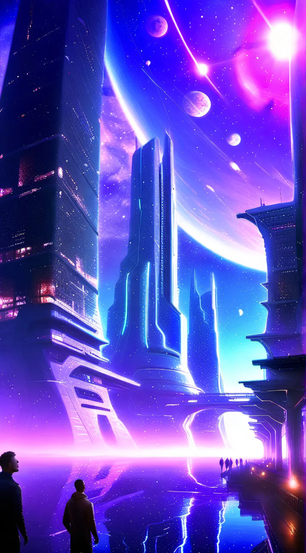 ai character: A Futuristic World background