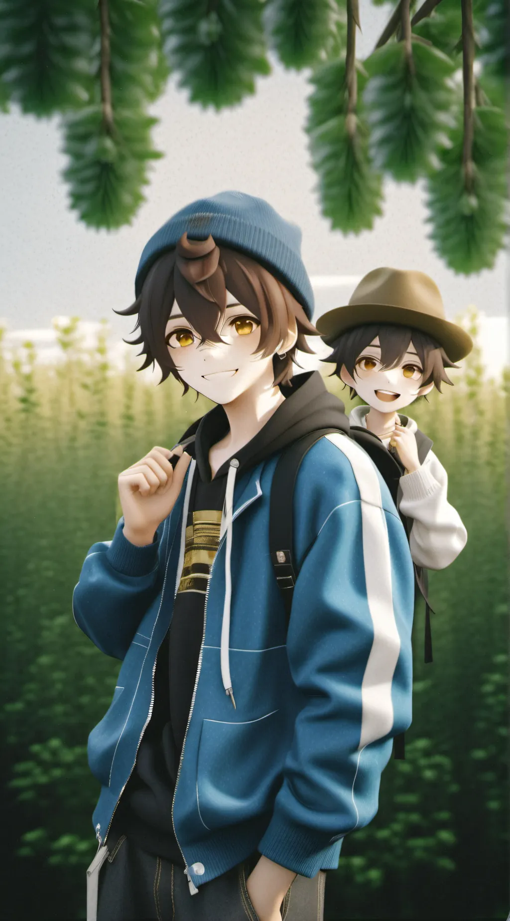 ai character: gojo and geto background