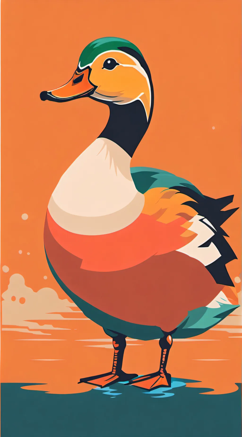 ai character: fat duck  background