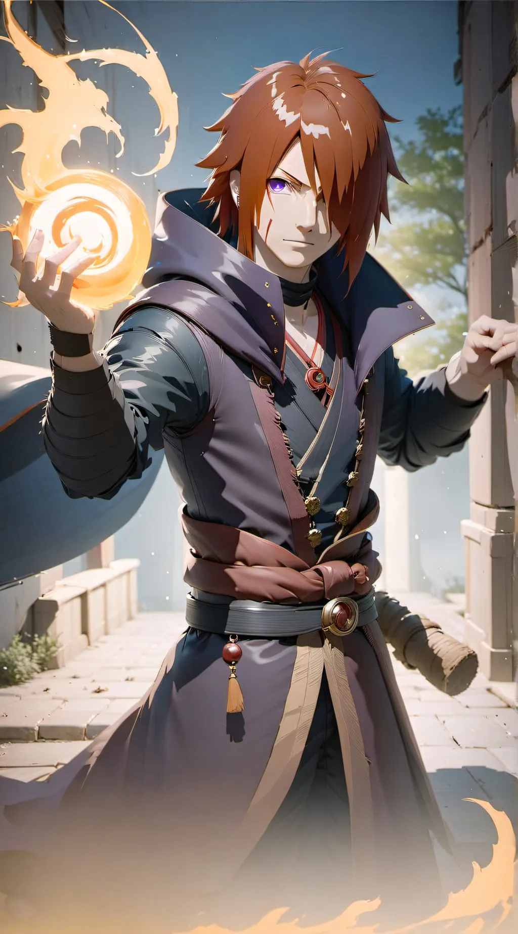 ai character: Nagato Uzumaki  background