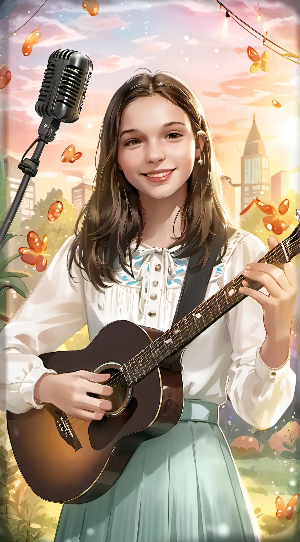 ai character: Olivia Rodrigo background