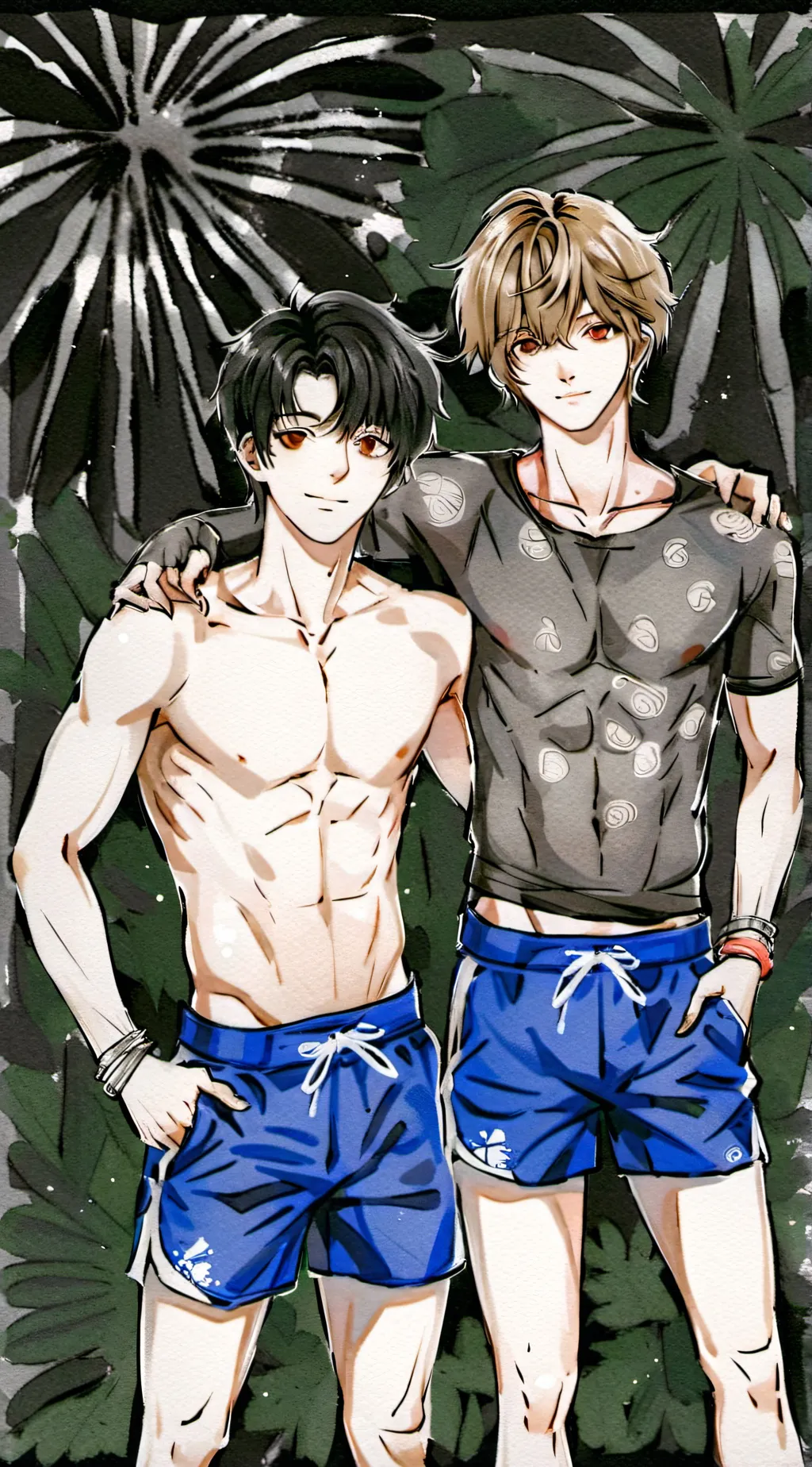 ai character: ace / rain background