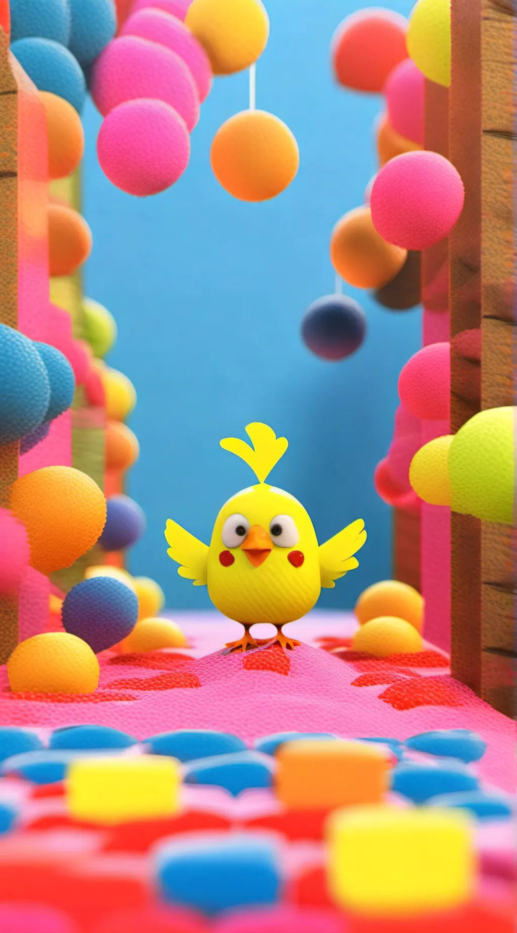 ai character: chicky candy background