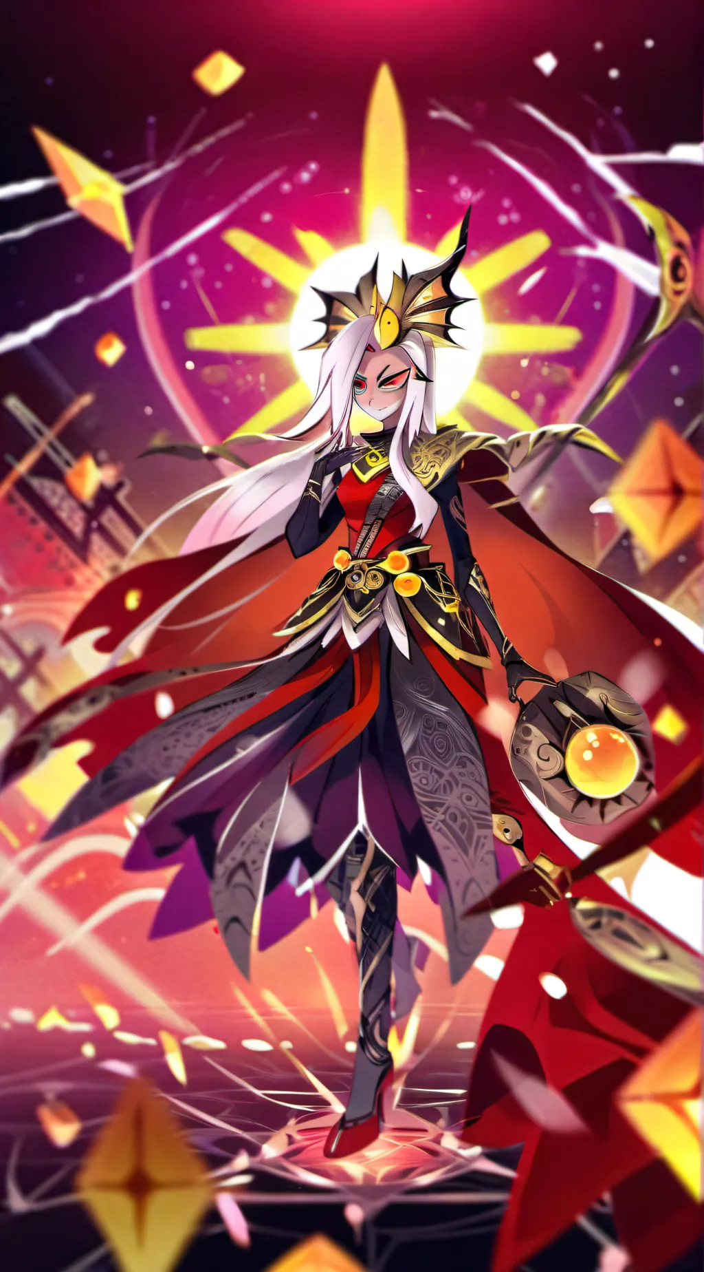 ai character: Verosika&carmine background
