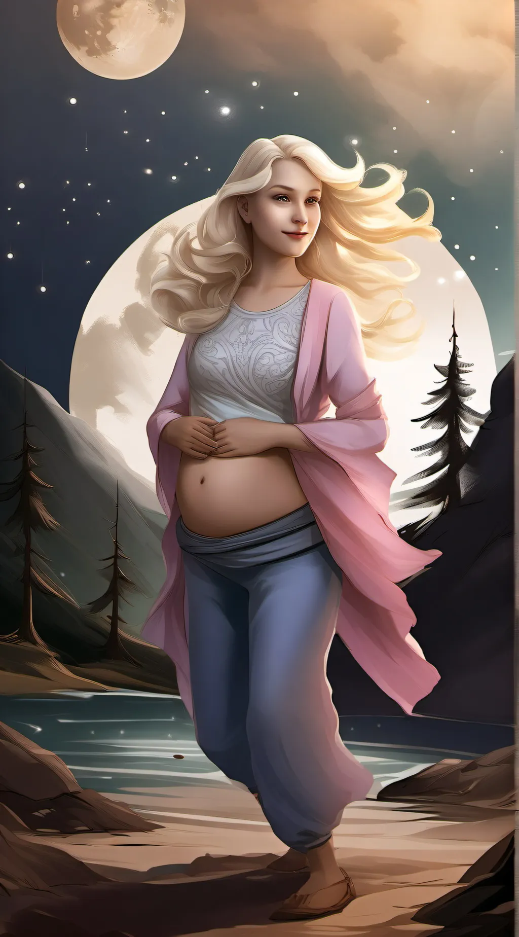 ai character: Luna background