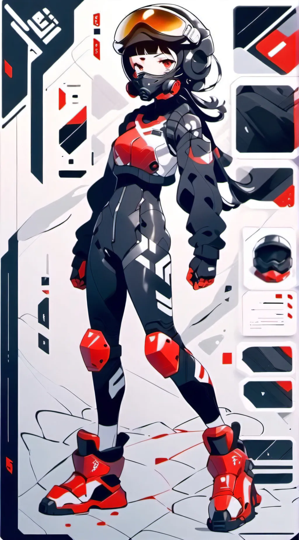 ai character: rollerblade background