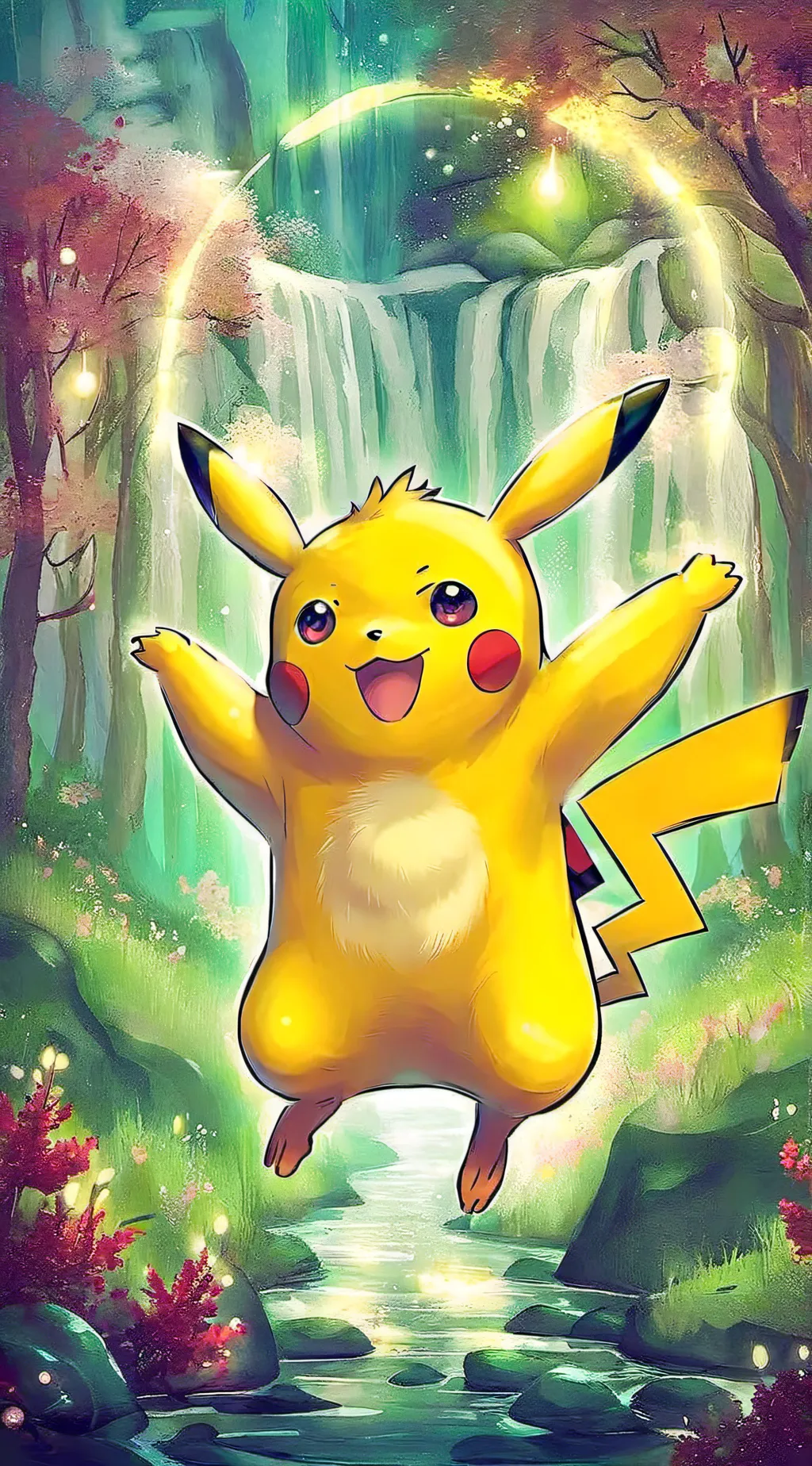 ai character: pikachu background