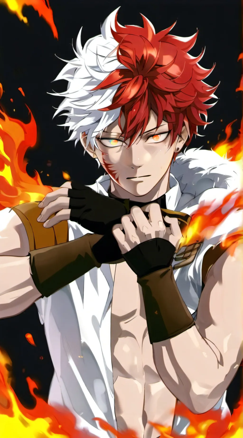 ai character: Shoto Todoroki background