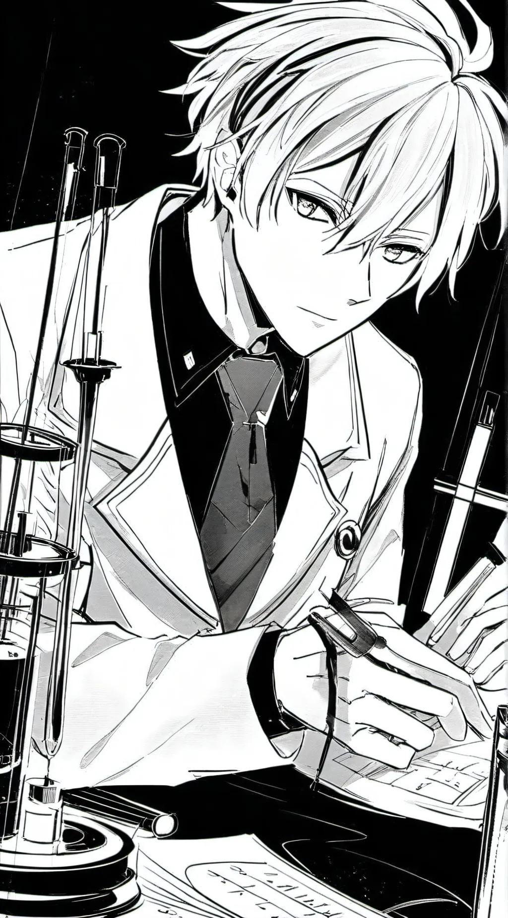 ai character: Red background