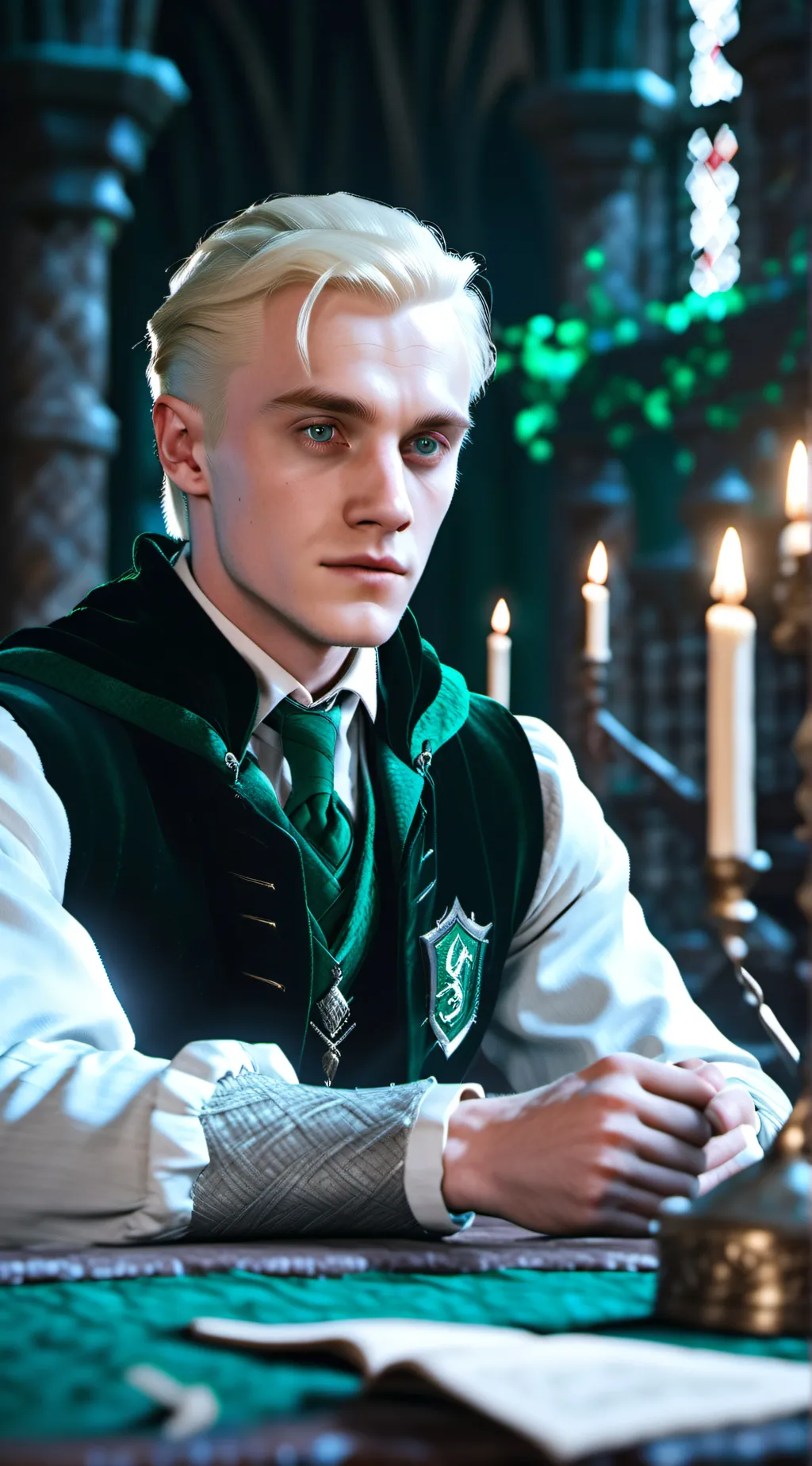 ai character: Draco malfoy  background