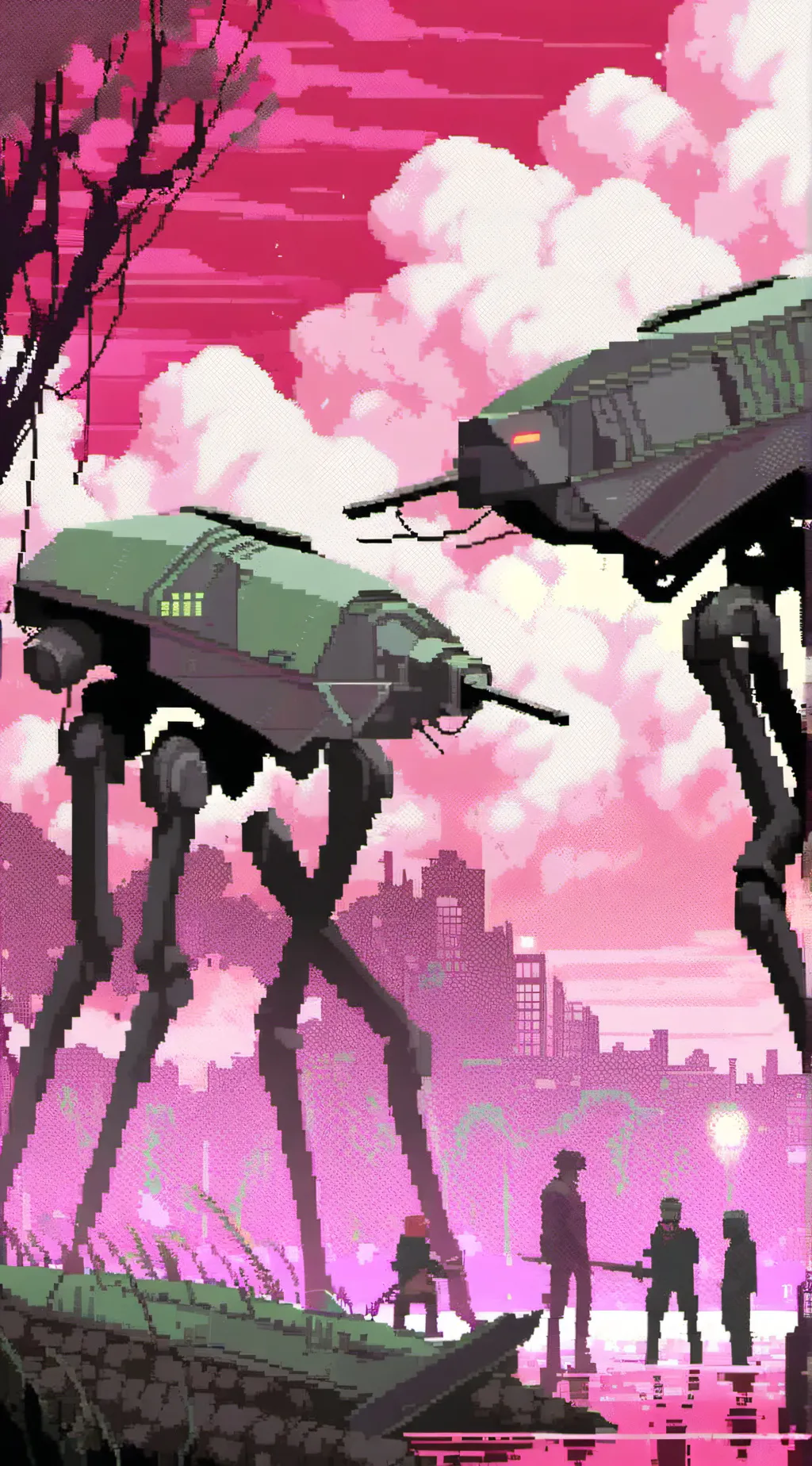 ai character: Alien machines  background