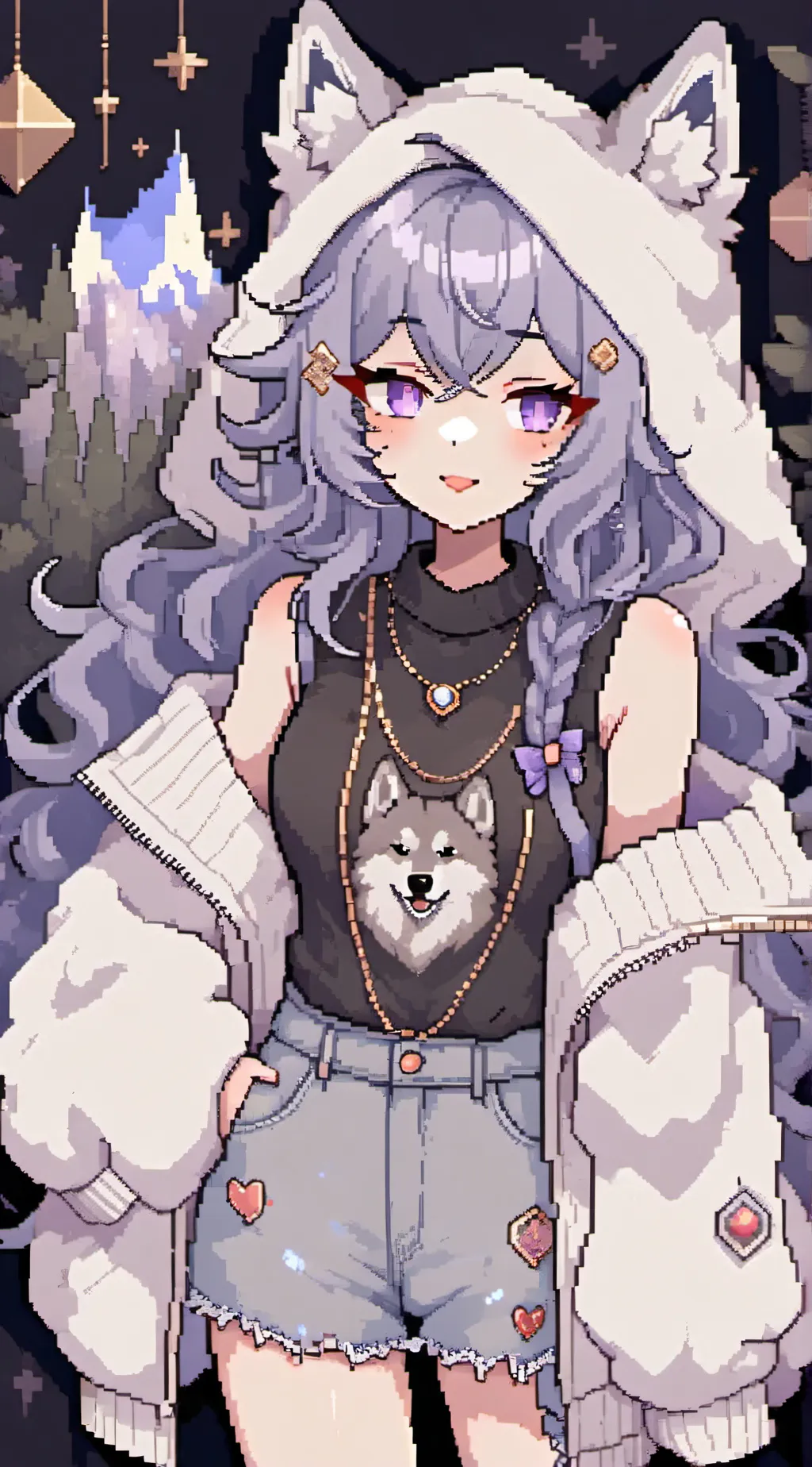 ai character: Bella the wolf background