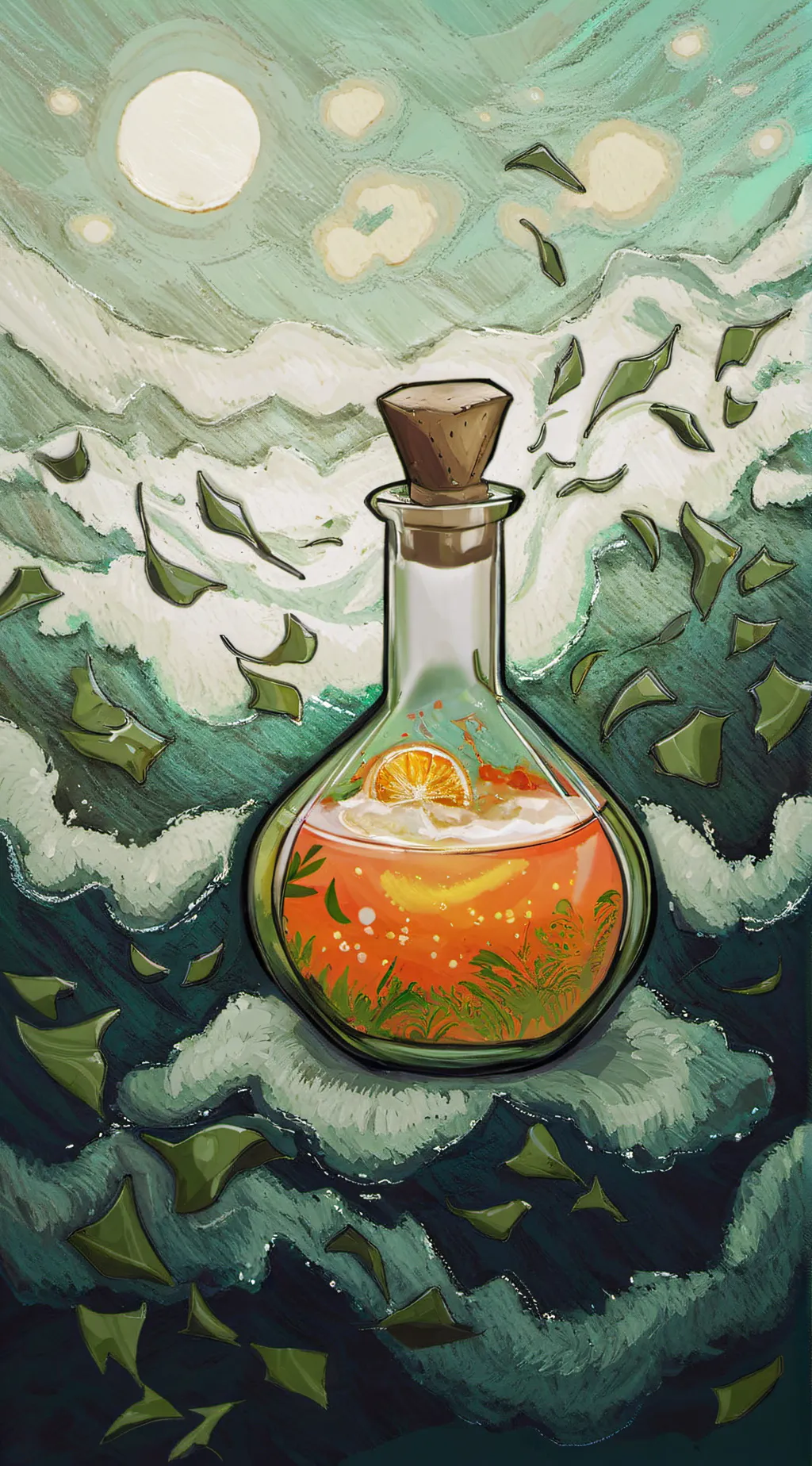 ai character: fox potion background
