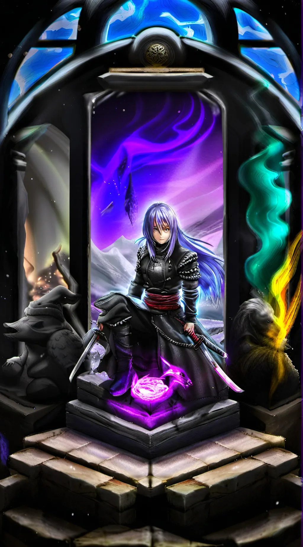 ai character: kny x girl Rimuru background