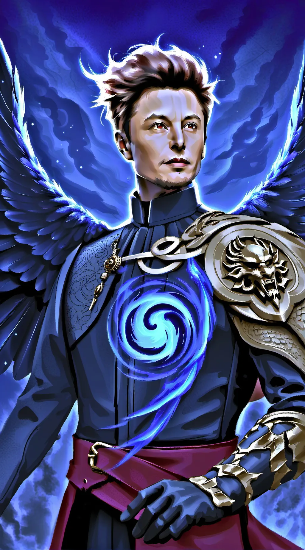 ai character: Ice Phoenix background