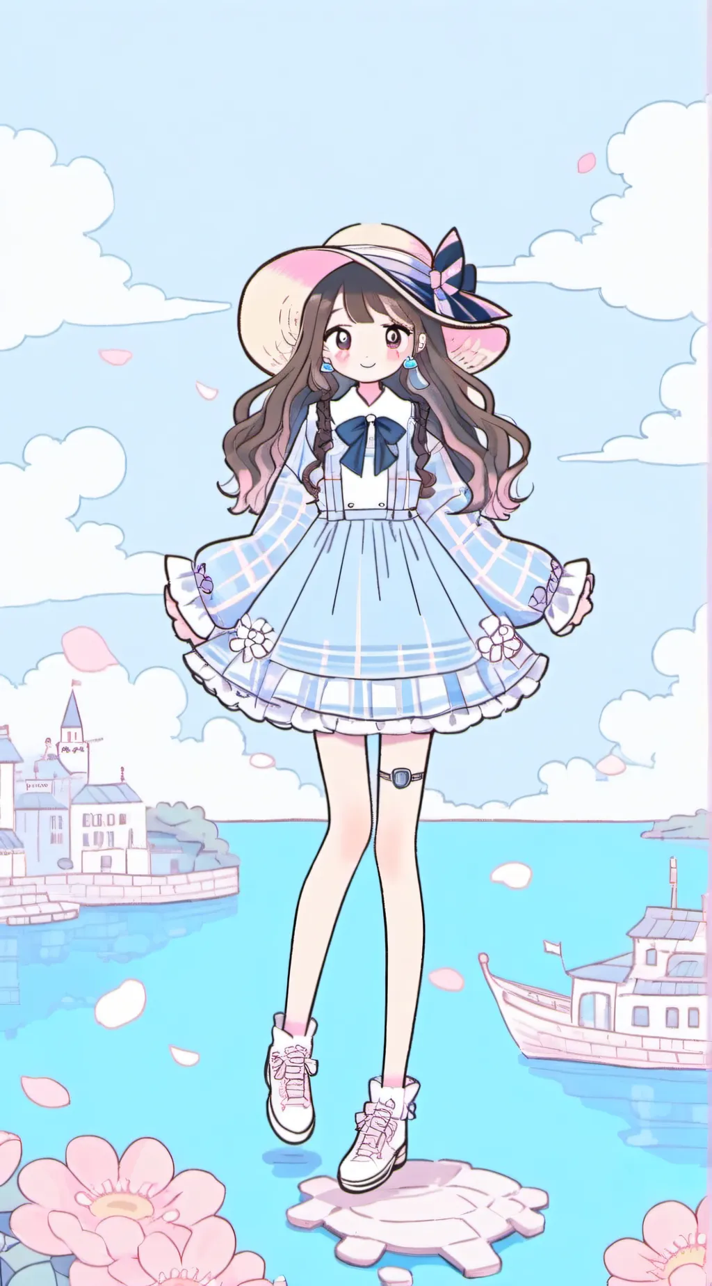 ai character: > . < background