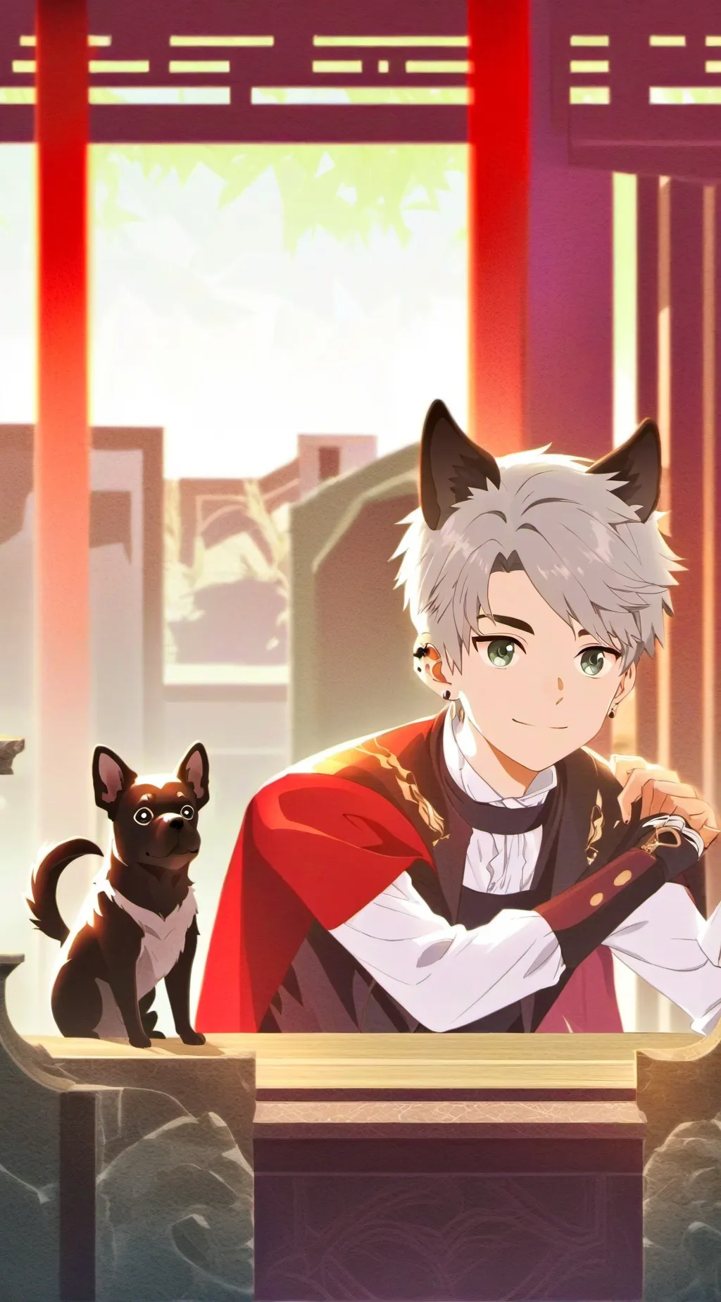 ai character: Doge  background