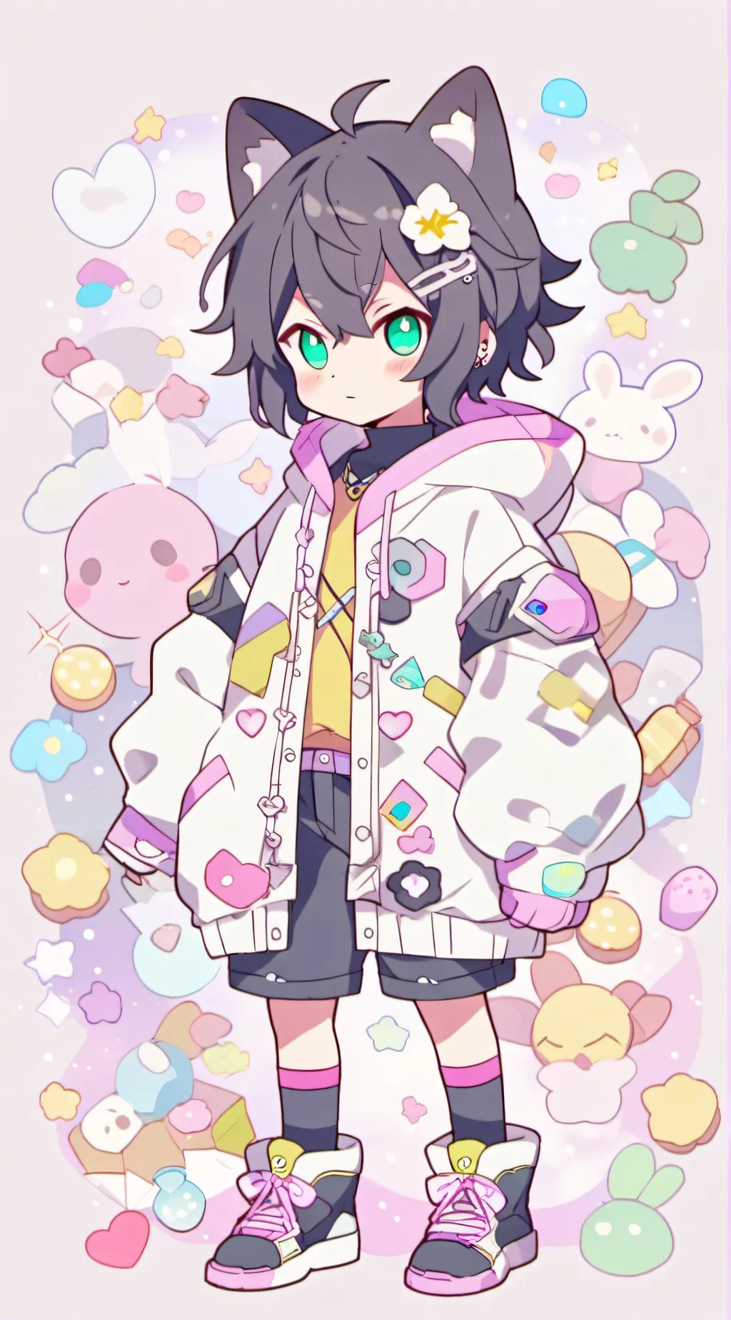 ai character: BABYY GIYUUUU!!!  background