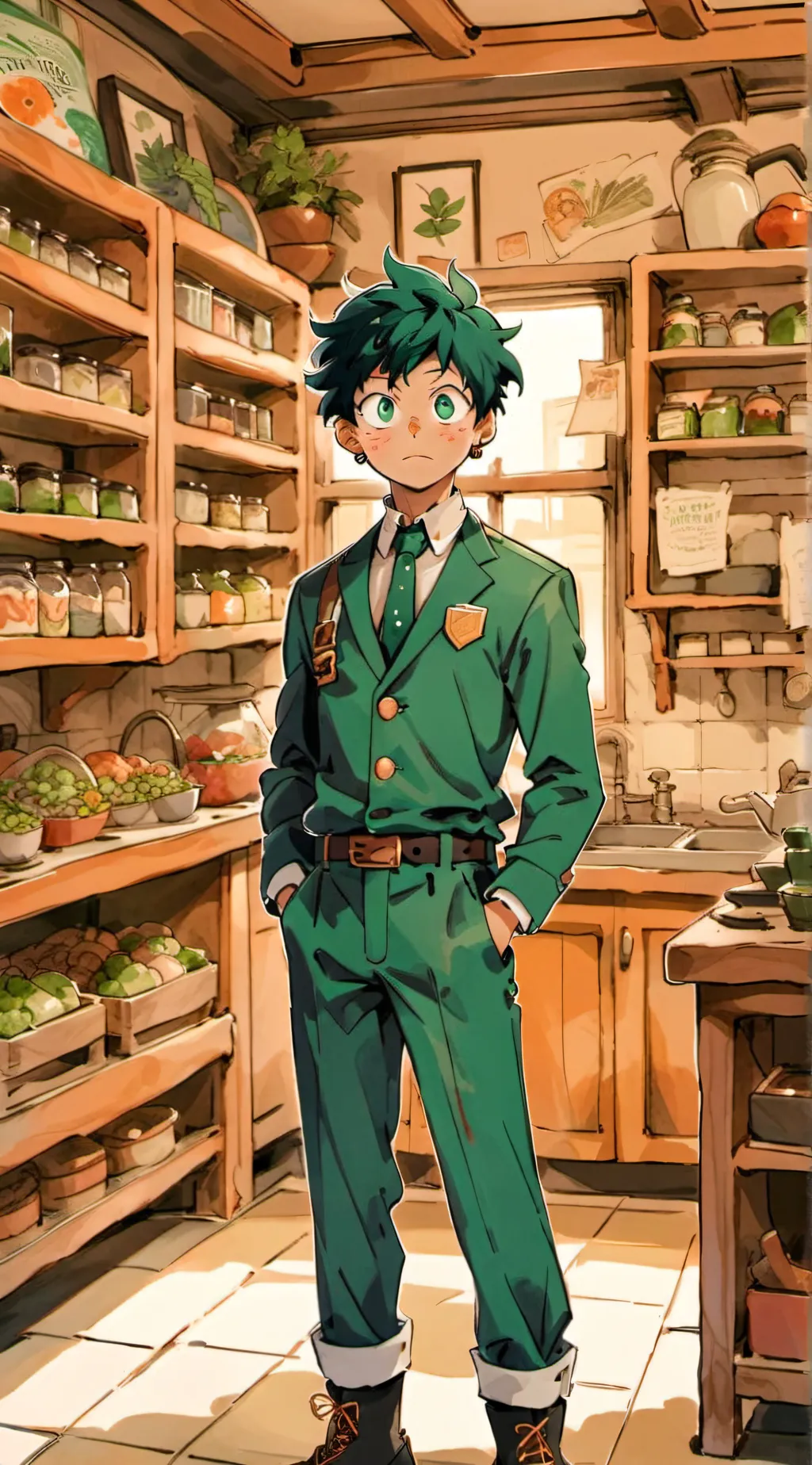 ai character: Izuku Midoriya ￼ background
