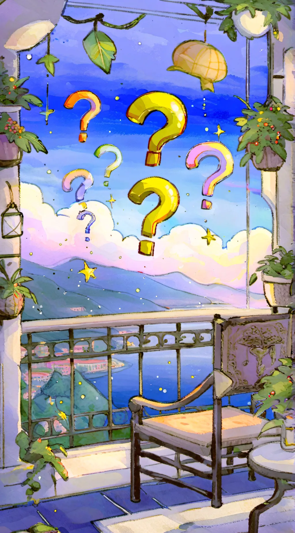 ai character: Questions background