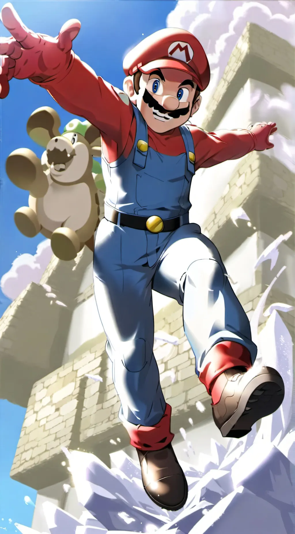 ai character: Mario  background