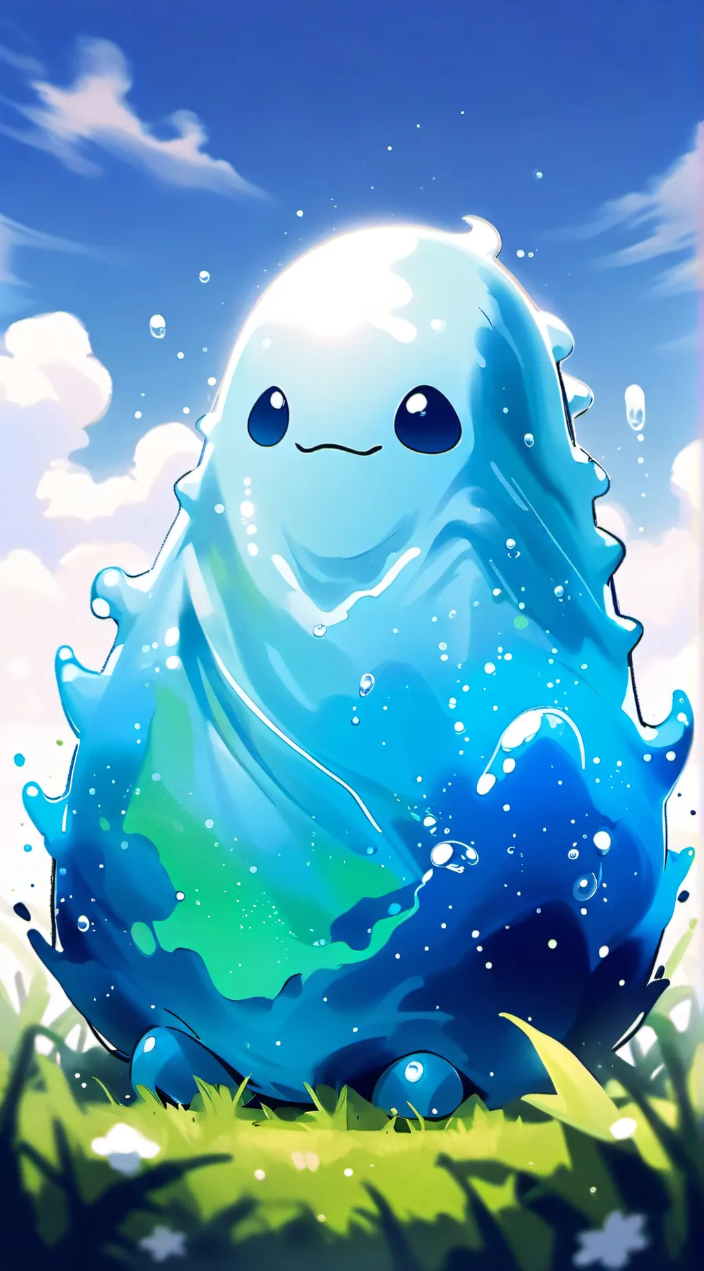 ai character: Hydro slime background