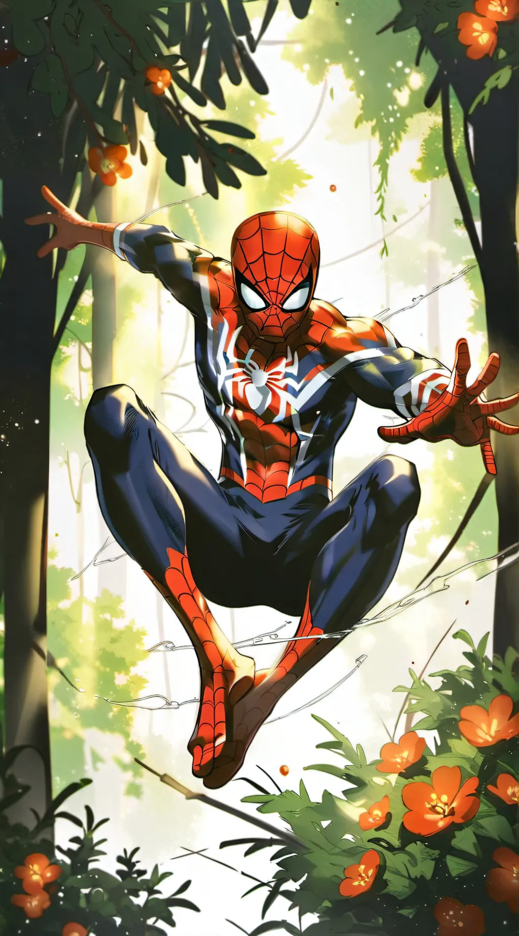 ai character: Spiderman background