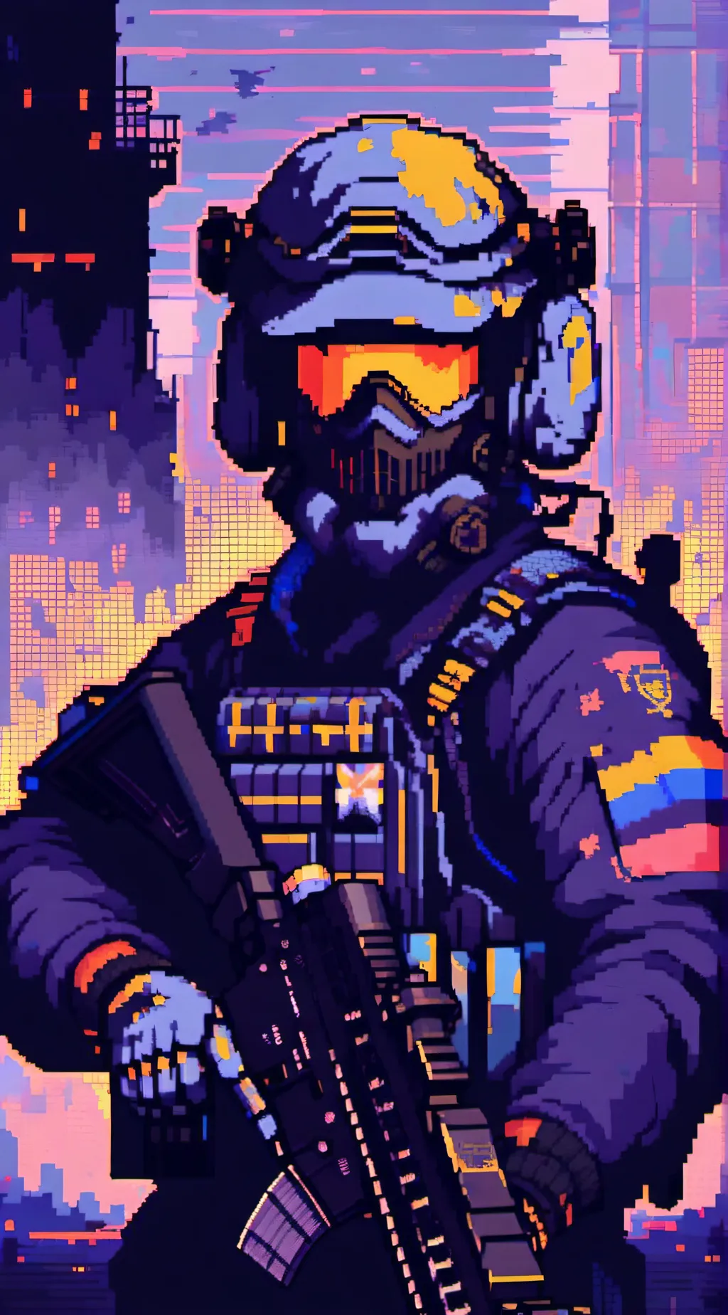 ai character: Ghost  background