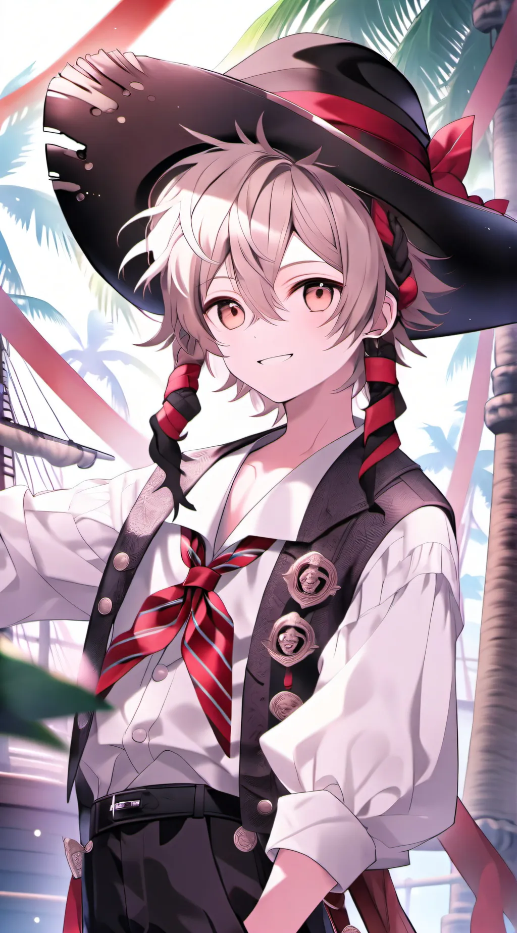 ai character: Straw hats background
